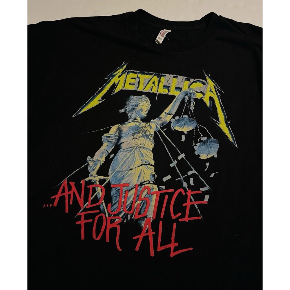 Vintage Metallica And Justice For All Double Sided Band T-Shirt XL Alstyle Tour